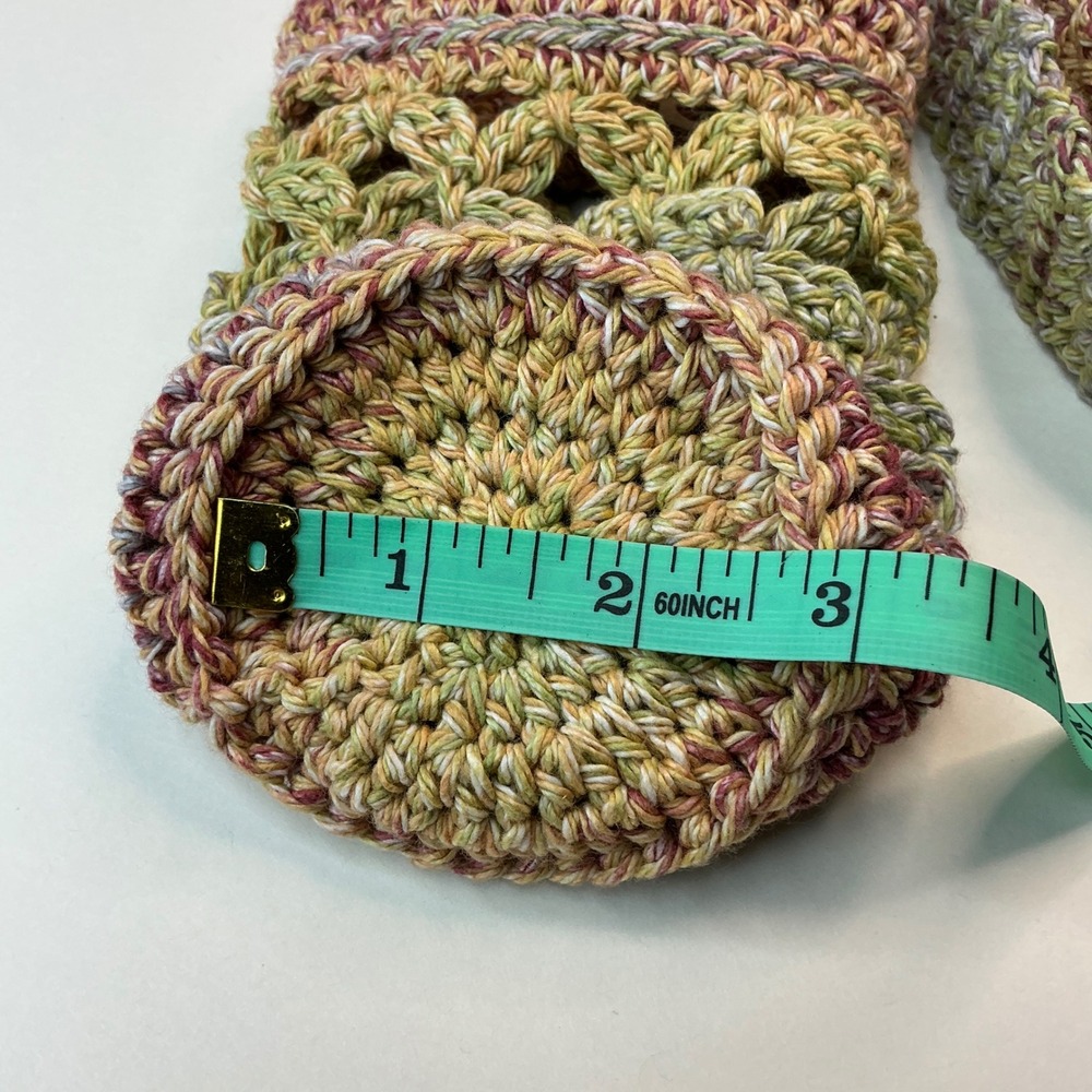 Handmade Multi Crochet Water Bottle Holder Unisex OS Crossbody Boho Sling - Picture 12 of 17